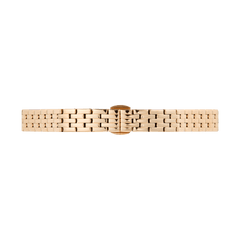Rose gold 5-Link Strap for petite watches, featuring a polished finish, five-link structure, and butterfly clasp for a secure fit, crafted from stainless steel with a contemporary look.