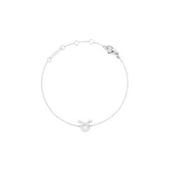 Crystal Zodiac Chain Bracelet Silver featuring a fine adjustable chain and a Taurus zodiac charm adorned with sparkling crystals, finished with a secure lobster clasp.
