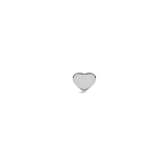 Heart Stud Silver earring featuring a petite heart shape with a polished silver finish, designed for minimalist style and comfortable everyday wear.