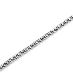 Detailed view of the Tide Mesh Bracelet Sterling 2.8, showing its fine silver mesh texture and slim profile, crafted from high quality stainless steel for a modern, understated look.
