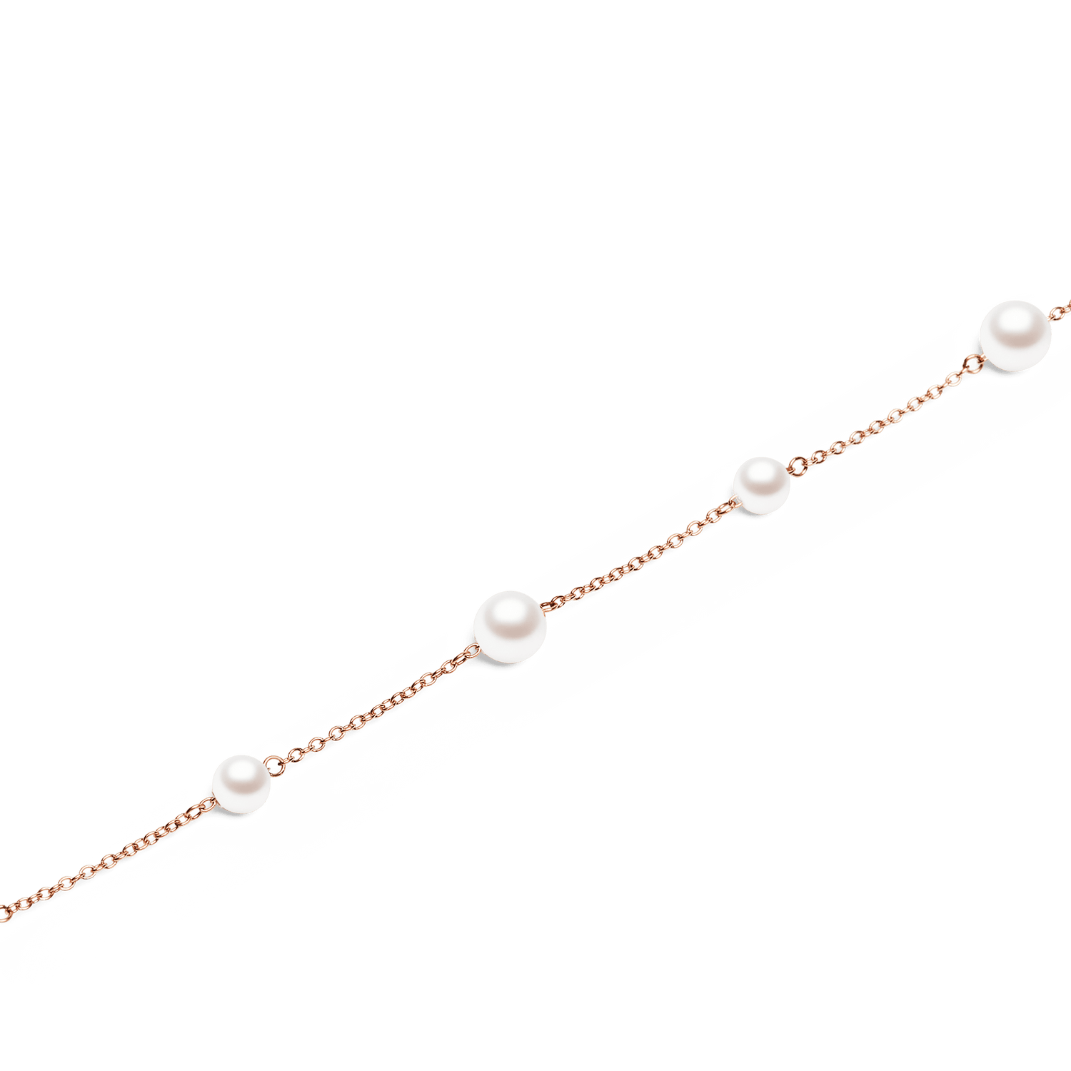Pearl Step Bracelet Rose Gold