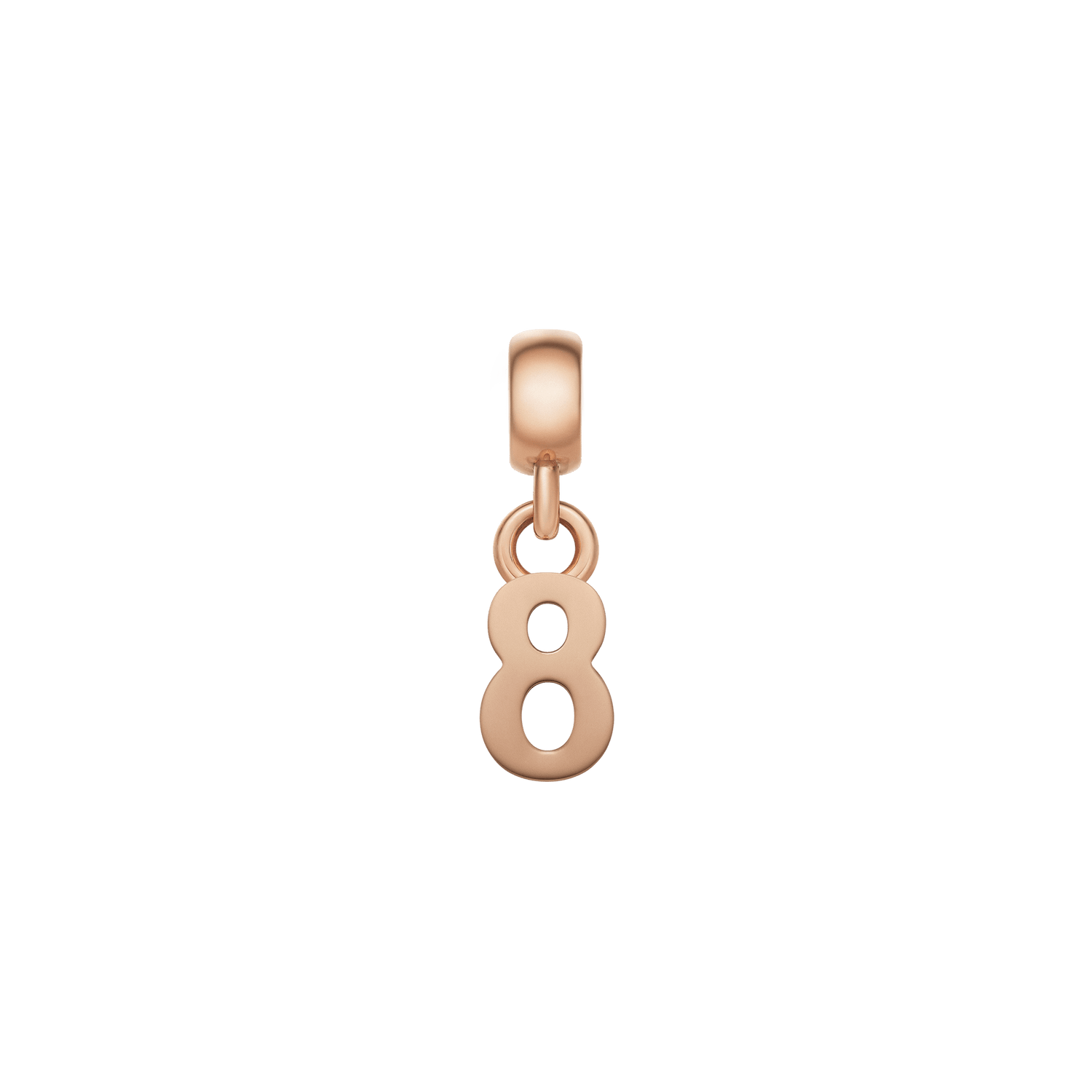 Number Charm Rose Gold