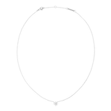 Delicate Mirelle Star Necklace Silver featuring a star-shaped pendant with white cubic zirconia stones on a fine adjustable silver chain, designed for a minimalist and elegant look.