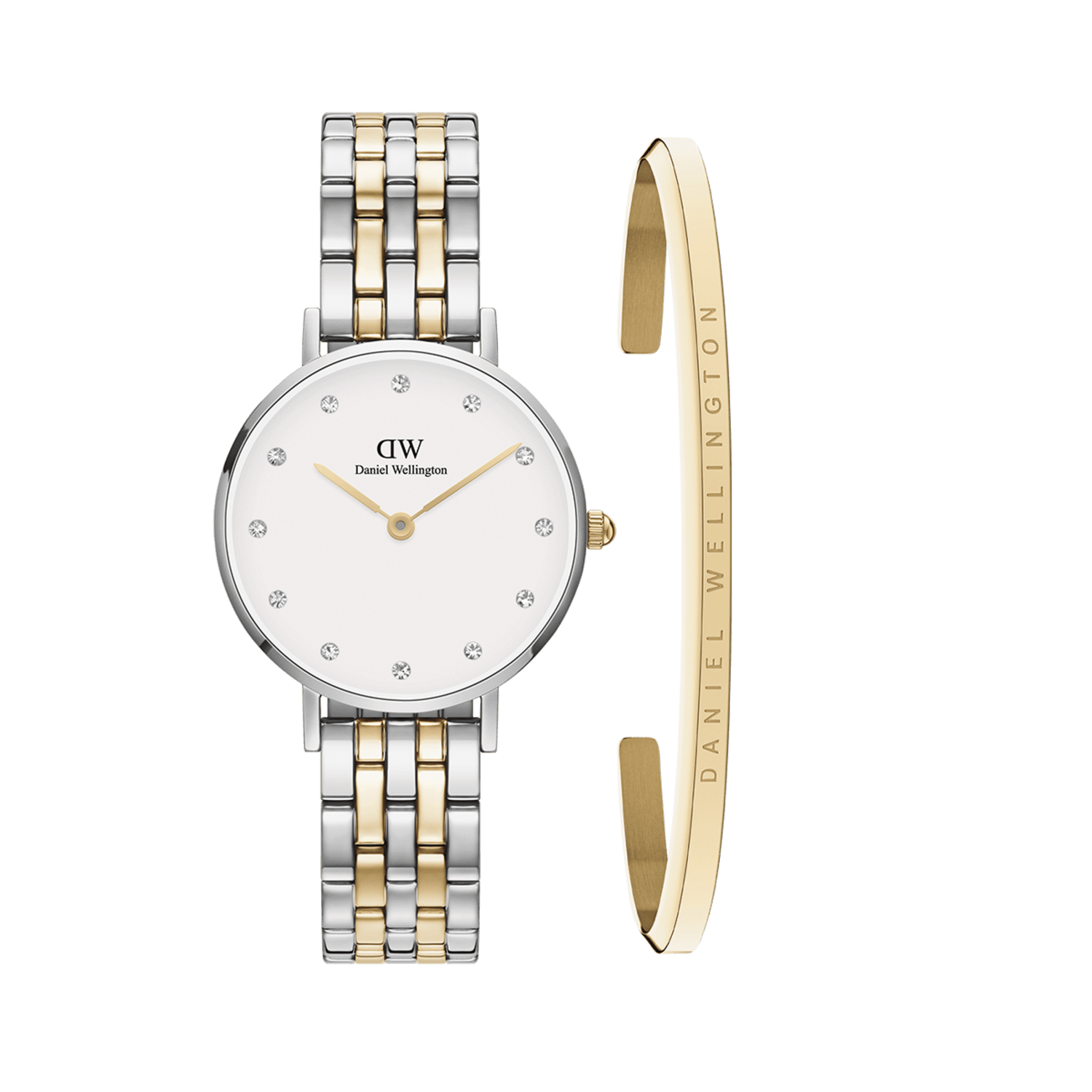 Petite Lumine 5-link two-tone + Classic Bracelet Gold