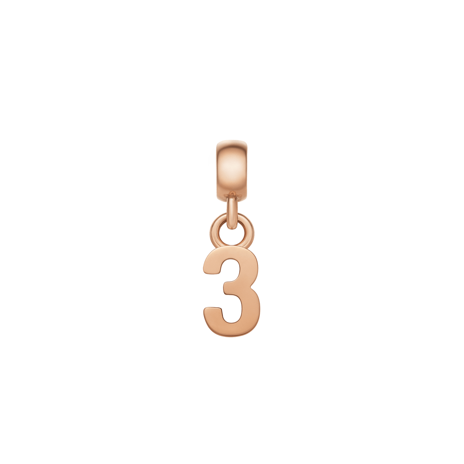 Number Charm Rose Gold