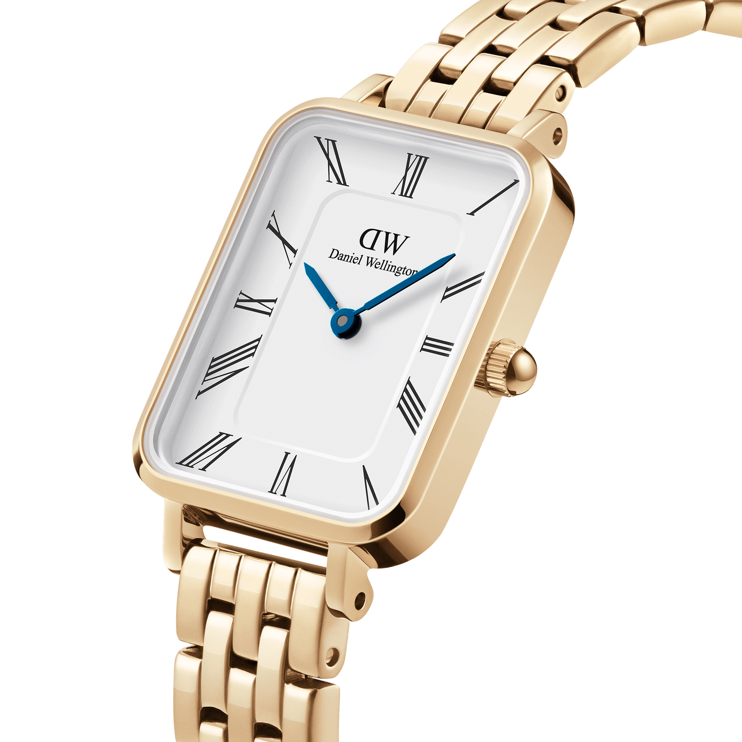 Quadro Roman Numerals 5-Link Gold