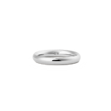 Polished Arch Ring Silver 3.5mm with a softly rounded band, crafted from stainless steel and featuring a minimalist, timeless design suitable for men and women.