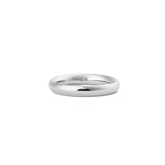 Polished Arch Ring Silver 3.5mm with a softly rounded band, crafted from stainless steel and featuring a minimalist, timeless design suitable for men and women.