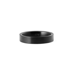 Line Ring Brushed Graphite 4.5mm featuring a smooth, matte graphite finish and minimalist profile, crafted from stainless steel with a subtle interior logo detail.