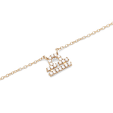 Crystal Zodiac Chain Necklace Gold featuring a Libra zodiac pendant adorned with sparkling crystals on a fine gold chain, crafted for a refined and modern style.