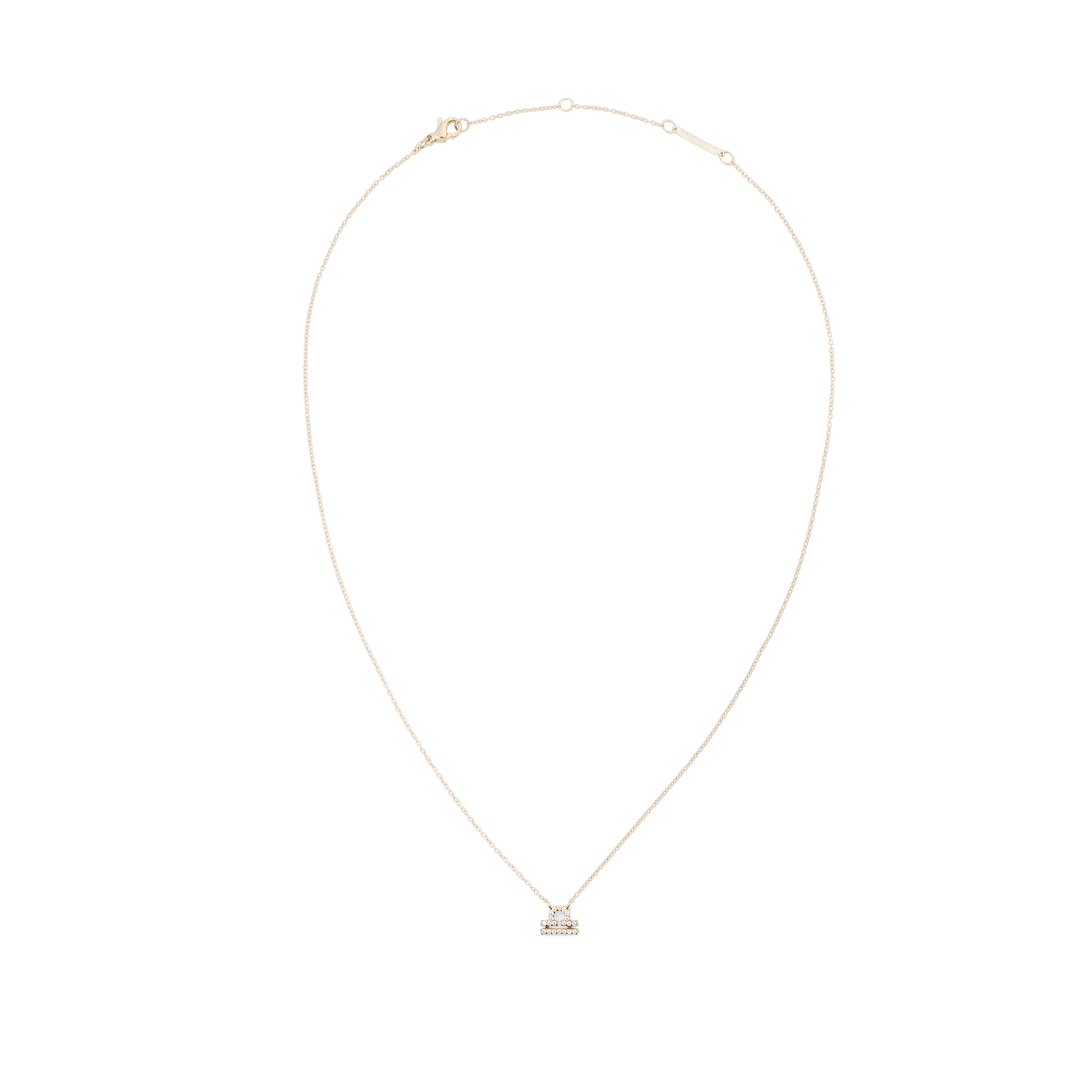 Crystal Zodiac Chain Necklace Gold