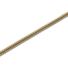 Close-up of the Tide Mesh Necklace Gold 2.8 showing the intricate gold mesh chain design with a polished, durable finish.