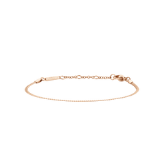 Slim rose gold Flat Chain Bracelet RG with a minimalist chain design, adjustable length, and secure clasp, crafted from stainless steel with a smooth, polished finish.