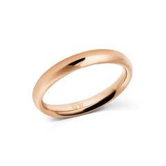 Arch Ring Rose Gold 3.5mm features a smooth, rounded band with a polished rose gold finish, crafted from stainless steel for a timeless and elegant look.