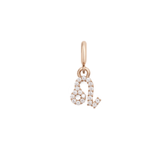 Leo zodiac watch charm in rose gold, featuring sparkling cubic zirconia crystals and a stylish, lightweight design for Daniel Wellington watches or bracelets.