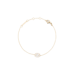 Delicate gold chain bracelet featuring a Cancer zodiac charm set with sparkling crystals, adjustable sizing rings, and a secure lobster clasp.