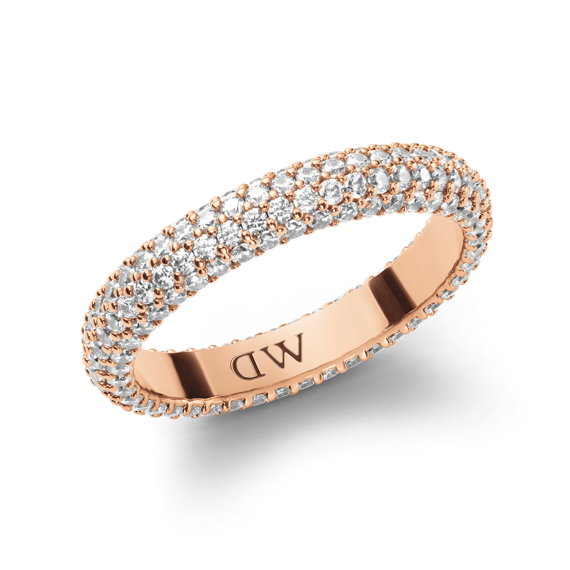 Dw Ring Pavé Crystal Ring Rose Gold | DW