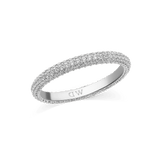 Daniel Wellington Pavé Ring 3mm Silver featuring a slim silver band with pavé-set crystals, offering a refined and modern look suitable for stacking or wearing solo.