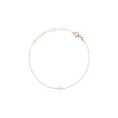 Crystal Zodiac Chain Bracelet Rose Gold with a fine rose gold chain, adjustable sizing rings, and a sparkling crystal Sagittarius zodiac pendant.