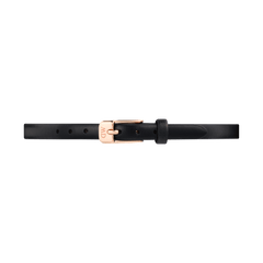 Pressed Sheffield Strap Rose Gold features a slim black genuine leather watch strap with a rose gold buckle, offering a minimalist and elegant upgrade suitable for both formal and casual wear.