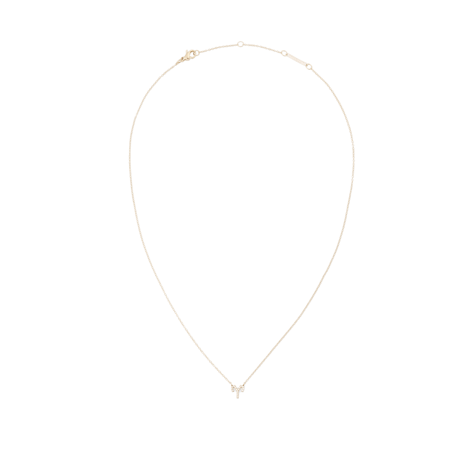 Crystal Zodiac Chain Necklace Gold