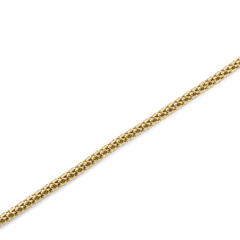 Detail of the Tide Mesh Bracelet Evergold 1.8 showing its slim gold mesh design and polished finish, highlighting the delicate 1.8 mm width.