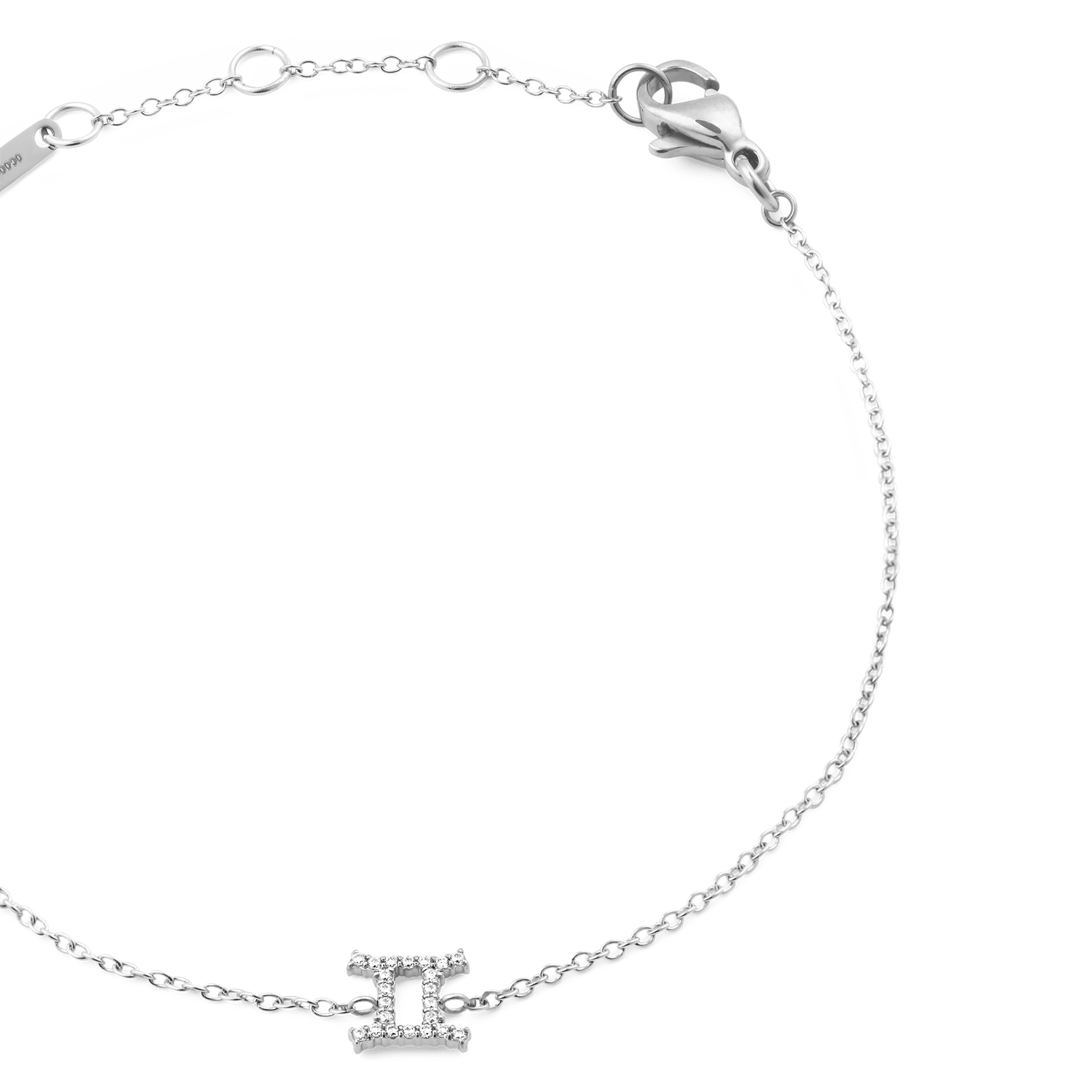 Crystal Zodiac Chain Bracelet Silver