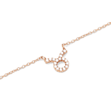 Crystal Zodiac Chain Necklace Rose Gold with a Taurus zodiac pendant, set with sparkling crystals on a fine rose gold chain for a refined, personal touch.