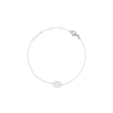 Crystal Zodiac Chain Bracelet Silver featuring a fine adjustable silver chain and a Cancer zodiac charm set with sparkling crystals, finished with a secure lobster clasp.