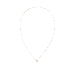 Crystal Zodiac Chain Necklace Rose Gold with a delicate rose gold chain and a Leo zodiac pendant set with sparkling crystals, designed for a minimalist and elegant style.