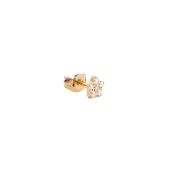 Crystal Star Stud Gold earring with a petite star shape, set with sparkling cubic zirconia crystals and a polished gold finish, featuring a secure backing for comfortable daily wear.