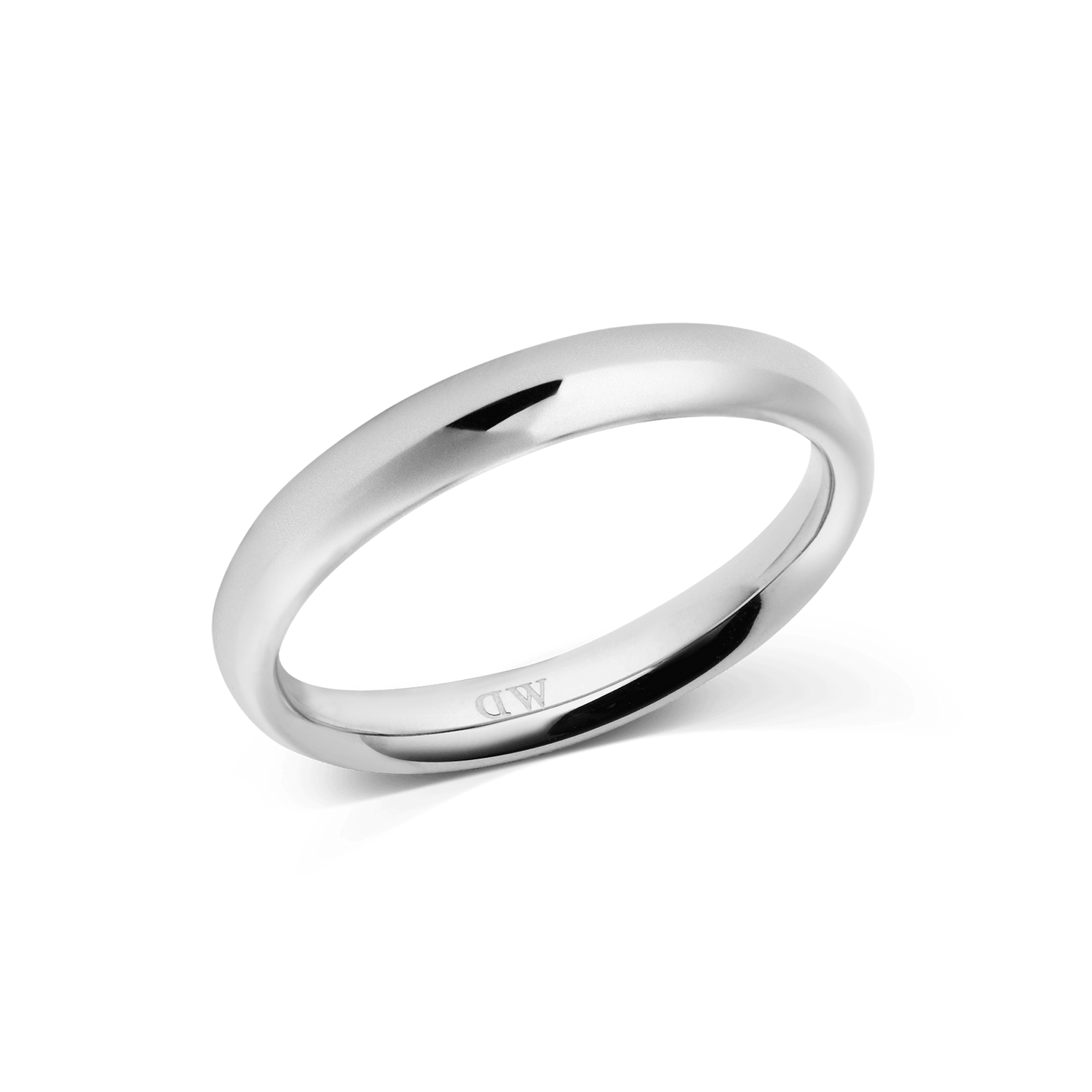 Arch Ring Silver 3.5mm featuring a softly rounded band, polished silver finish, and minimalist design, crafted from durable stainless steel for a timeless and versatile look.