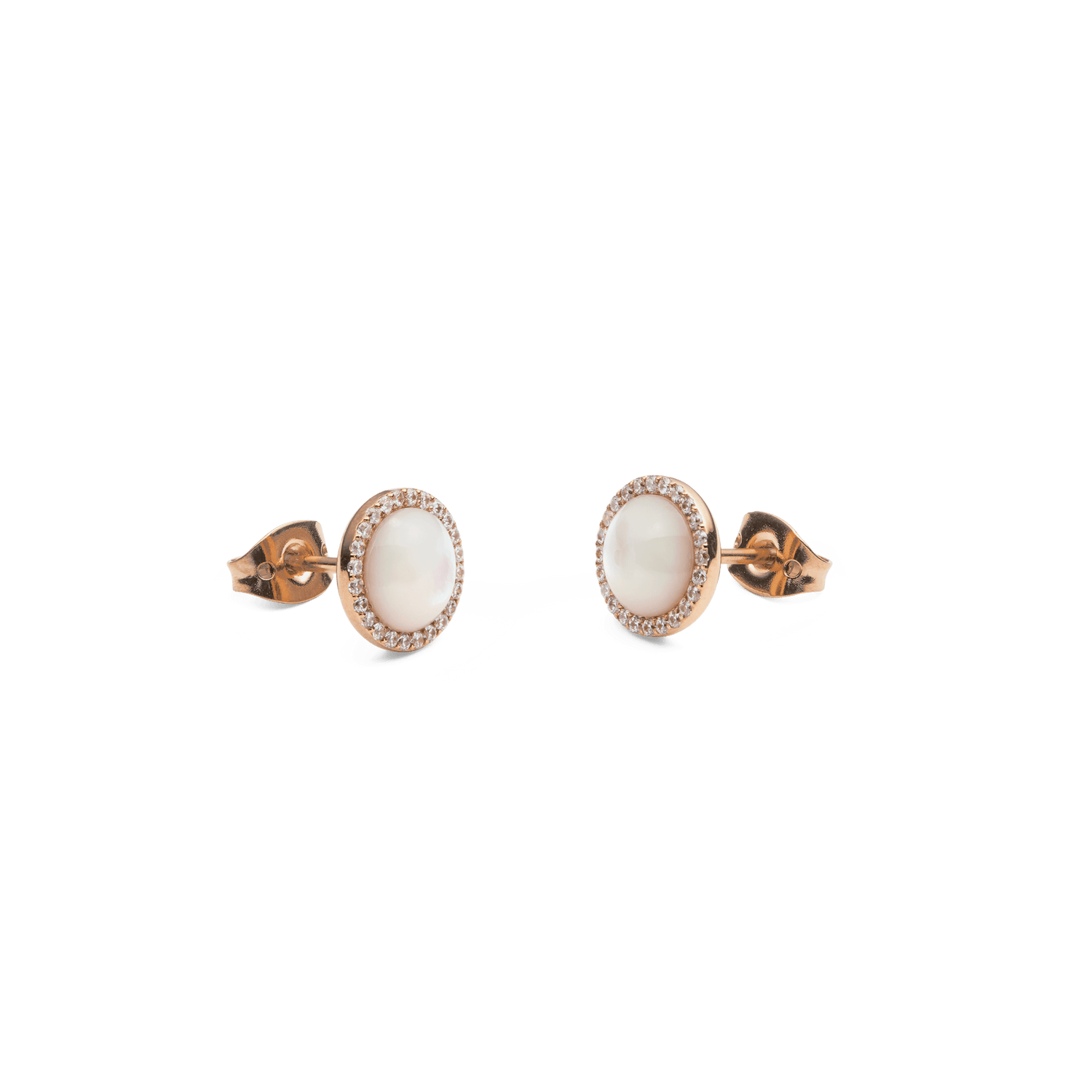 Audrey Earrings Mother of Pearl Rose Gold