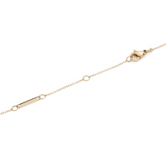 Close-up of the Crystal Zodiac Chain Necklace Gold showing the adjustable gold chain with multiple sizing rings and a secure lobster clasp, designed for a comfortable and personalised fit.