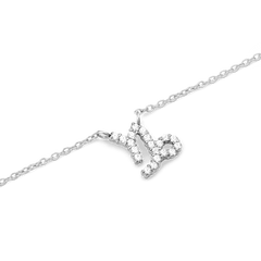 Crystal Zodiac Chain Necklace Silver featuring a Capricorn zodiac pendant crafted in silver and set with sparkling hand-set crystals on a fine chain.