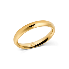 Arch Ring Gold 3.5mm with a softly rounded profile and high-polish gold finish, crafted from stainless steel and designed for versatile, everyday wear.