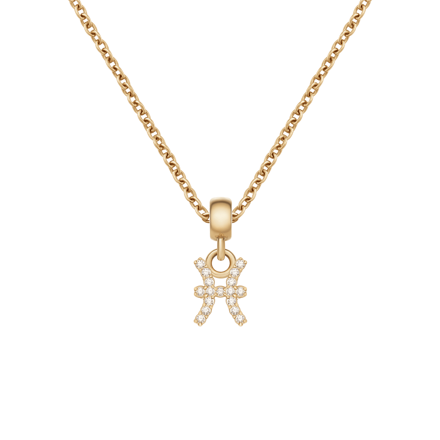 Crystal Zodiac Charm Gold