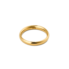 Arch Ring Gold 3.5mm featuring a classic, softly curved band with a polished gold finish, designed for everyday wear and effortless stacking.