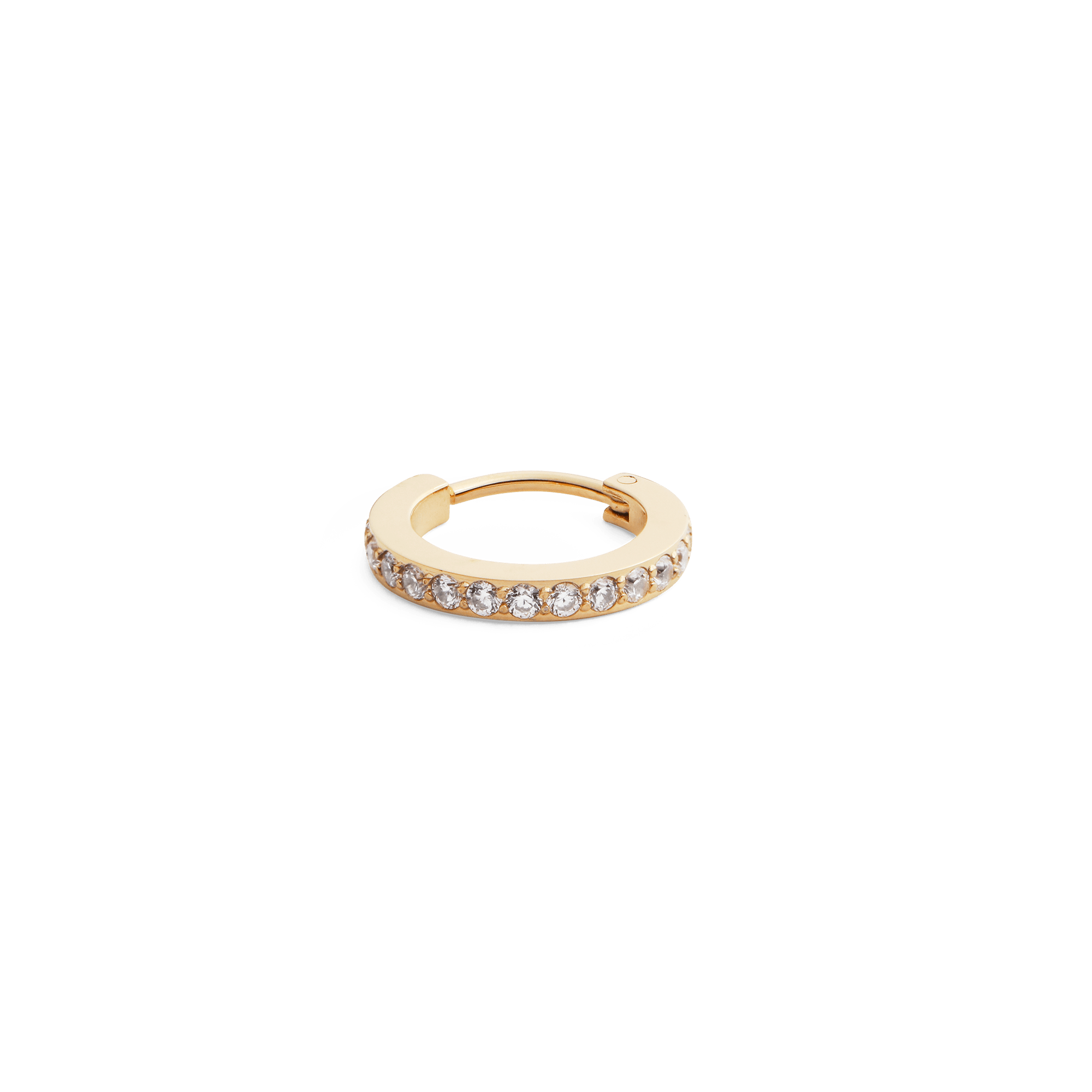 G Crystal Hoop Earrings in Gold