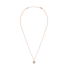 Pavé Crystal Pendant Necklace Rose Gold featuring an adjustable fine rose gold chain and a sparkling pavé sphere pendant set with cubic zirconia crystals, designed for comfortable everyday wear.