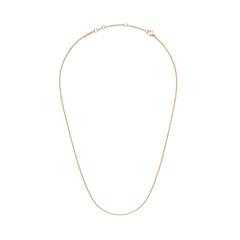 Box Chain Necklace RG in rose gold, featuring a slim, adjustable box chain design with a secure clasp, crafted from stainless steel and finished with PVD plating for lasting shine.