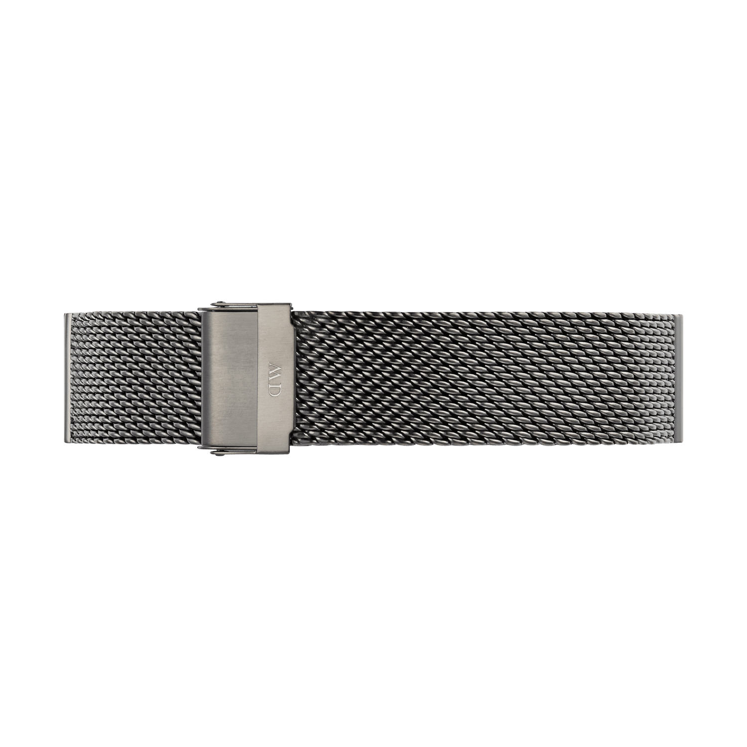 Graphite Mesh Strap in a deep graphite tone with a fine woven 21mm stainless steel mesh design and a secure folded clasp, offering a modern and comfortable look for men’s watches.
