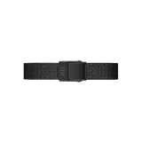 Matte black Pressed Ashfield Strap Black with a slim 10mm stainless steel mesh design and a secure fold-over clasp, ideal for modern and classic watches.