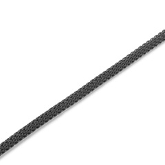 Detailed view of the Tide Mesh Bracelet Graphite 2.8, showcasing its slim graphite mesh texture and contemporary stainless steel design.