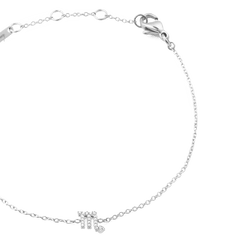 Crystal Zodiac Chain Bracelet Silver with a fine adjustable chain and a Scorpio zodiac charm set with sparkling hand-placed crystals, finished with a secure lobster clasp.