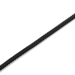 Detailed view of the Tide Mesh Bracelet Ashfield 2.8 showing its fine black stainless steel mesh band, highlighting the bracelet’s smooth texture and contemporary style.