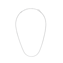 Twisted Chain Necklace S shown with its slim, twisted silver links and adjustable clasp, highlighting its minimalist and versatile design.