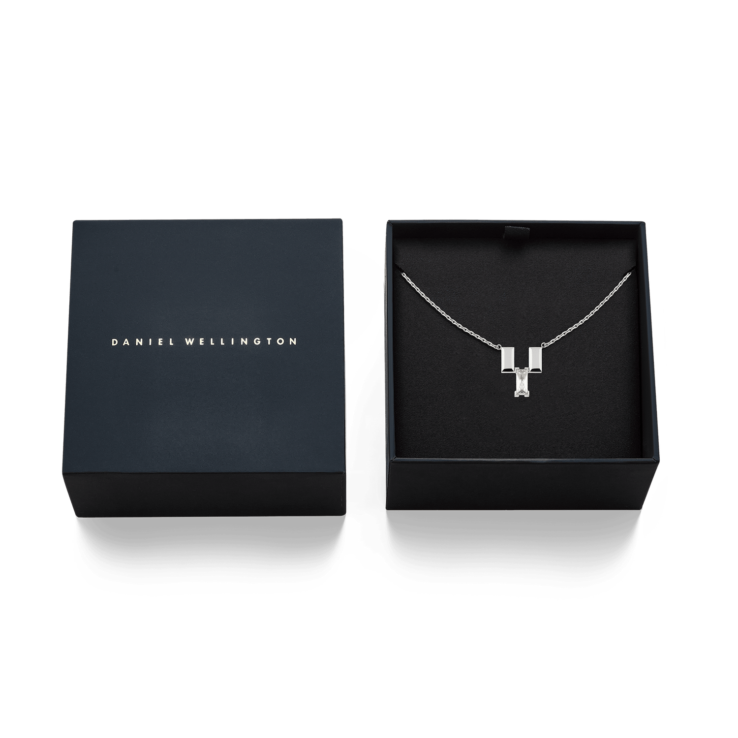 Bric Necklace Crystal Silver
