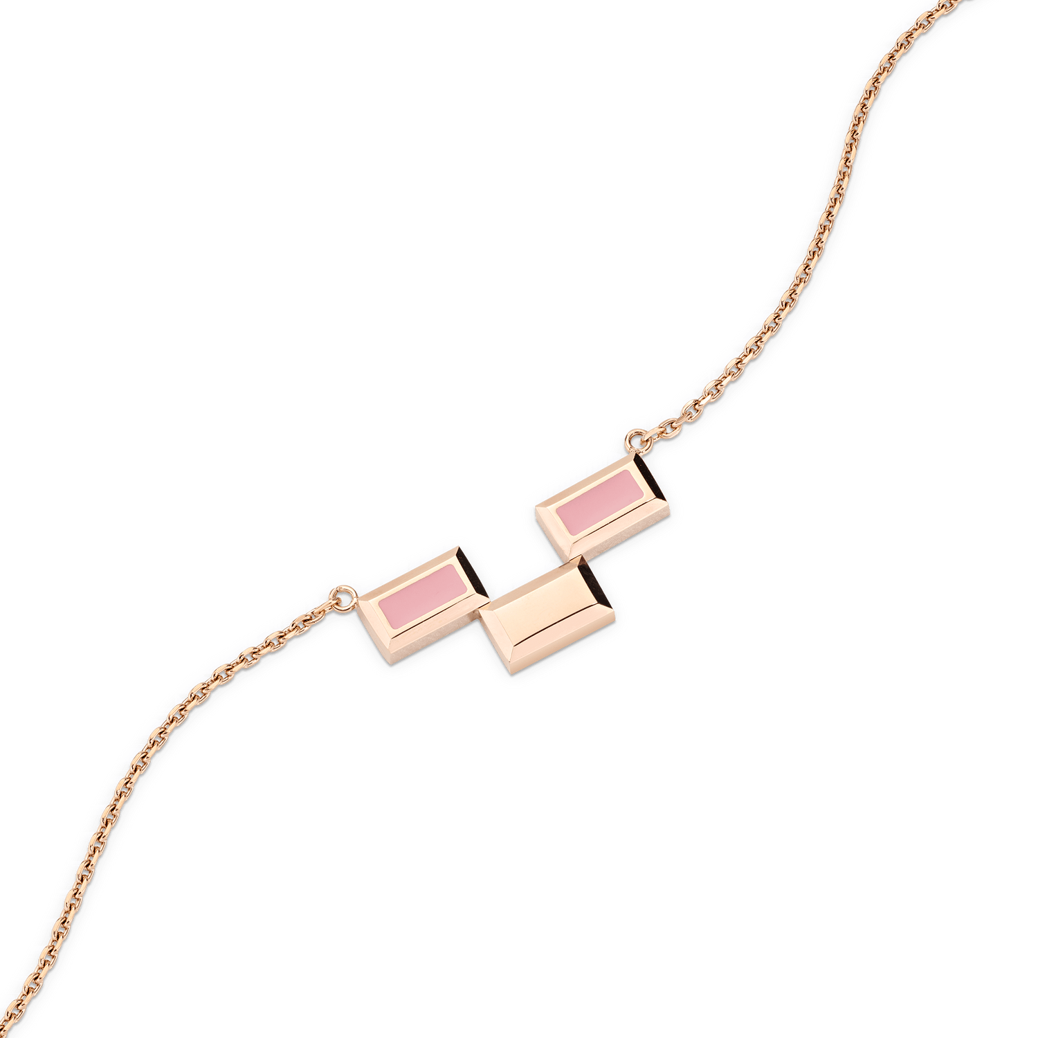 Bric Bracelet Apricot Enamel Rose Gold