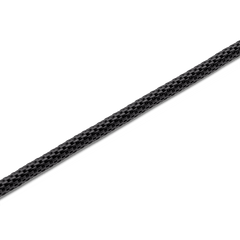 Detailed view of the Tide Mesh Necklace Black 2.8 highlighting the fine black mesh chain and smooth, polished stainless steel links.
